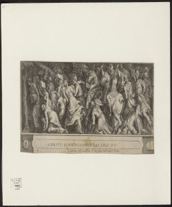 [Trionfo di due imperatori romani. Parte sinistra] / Cherubinus Albertius Alberti F. fecit