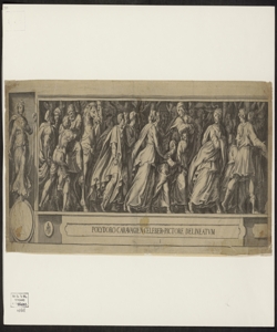 [I Sabini partono per i giochi romani] / Polydoro Caravagien celeber.r pictore delineatum ; [Cherubino Alberti sculpsit]