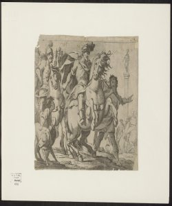 [Guerrieri a cavallo] / Stephanus Mantaltus Invenit ; Jacobus Cotta F.[ecit]
