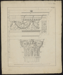 Tav. 23. : [Studio di elementi architettonici di ordine composito]