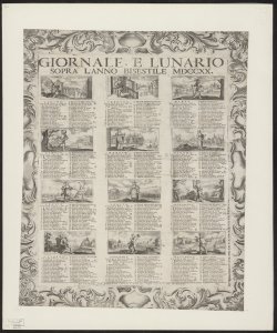 Giornale e lunario sopra l'anno bisestile 1720