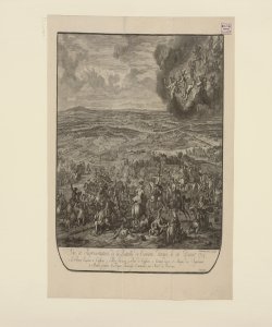 Vuë et Representation de la Bataille de Cassano, donnée le 16 d'aoust 1705 / Hutchenburg, Pinxit et Excudit