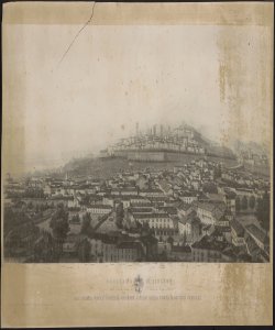 Panorama di Bergamo preso dalla nuova chiesa di S. Anna in Borgo Palazzo / F. Citterio inc