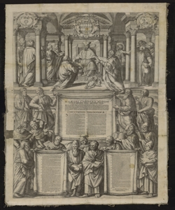 Conclusiones philosophicae ... disputabuntur publice Bergomi anno 1645 / Io Paul. Blanc. Delin. et Sculp. 