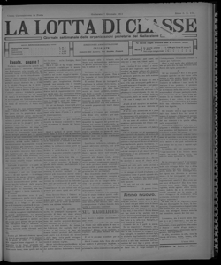La lotta di classe : giornale settimanale delle organizzazioni proletarie del gallaratese