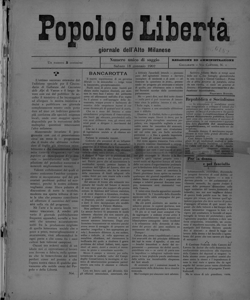 Popolo e liberta : settimanale dell'Alto Milanese