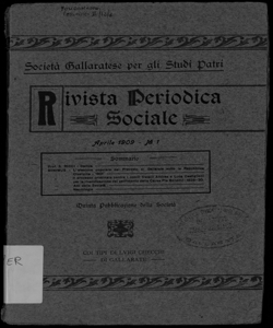 Rivista periodica sociale / Società gallaratese per gli studi patri