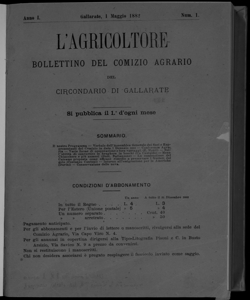 L'agricoltore : bollettino del Comizio agrario del circondario di Gallarate