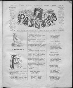Pasquino : giornale umoristico, non politico, con caricature 1874