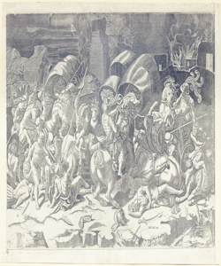 scena di battaglia Dente, Marco