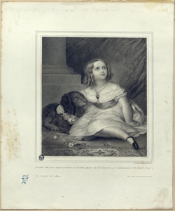 bambina con un cane Piotti-Pirola, Caterina