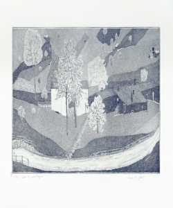 paesaggio con alberi e abitazioni Galli, Federica