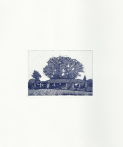 paesaggio con alberi e portico Galli, Federica