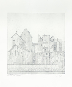 veduta di edifici in Piazza Vetra a Milano Galli, Federica