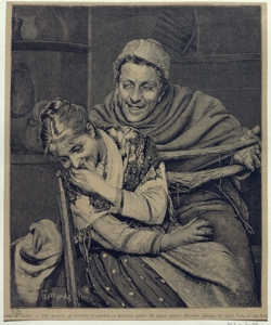 Scena di genere Centenari, Ambrogio