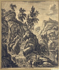 paesaggio con cascata Ermels, Johann-Franciscus