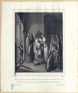 Il Doge Francesco Foscari ode la campana di S. Marco che annunzia l'elezio Gandini, Domenico