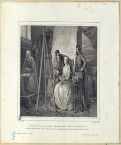 Tiziano istruisce Irene di Spilimbergo nella pittura Gandini, Domenico