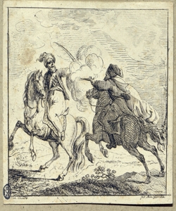 Scena di duello a cavallo 