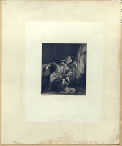 Interno con due figure e due cani Heath, Charles