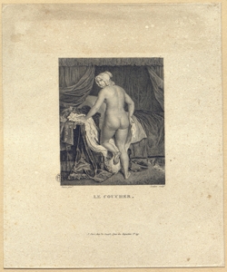 Interno con figura femminile di spalle Le Clerc (?)