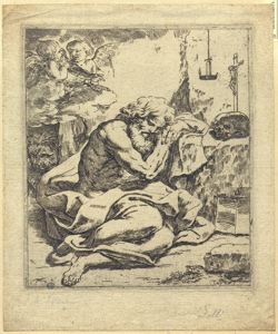 San Girolamo dormiente nella grotta Lolli, Lorenzo