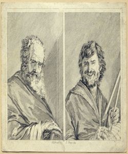 doppio ritratto d'uomo a mezzo busto Pauquet, Louis