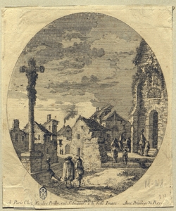 paesaggio con rovine Perelle, Gabriel (attribuito)