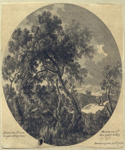 paesaggio con alberi Perelle, Gabriel (attribuito)