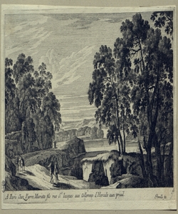 paesaggio fluviale Perelle, Gabriel (attribuito)