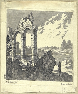 paesaggio con rovine Perelle, Gabriel (attribuito)