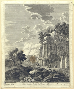 paesaggio con rovine Perelle, Gabriel (attribuito)