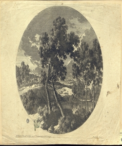 paesaggio fluviale con alberi Perelle, Gabriel (attribuito)