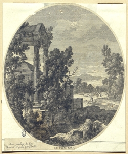 paesaggio con rovine Perelle, Gabriel (attribuito)