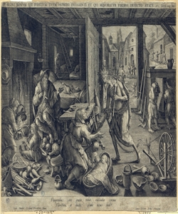 la Morte visita i poveri Sadeler, Jan il Vecchio