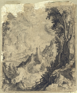 paesaggio con pastori e albero Sadeler, Justus