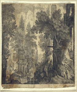 paesaggio rurale con alberi e pastori Sadeler, Aegidius II