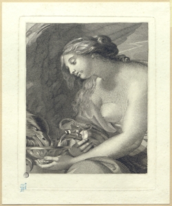 donna che versa da bere per un rapace Camuccini, Vincenzo