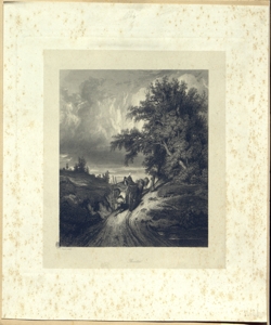 paesaggio con sentiero e carovana Dupr¿, Giovanni