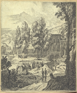 paesaggio fluviale con personaggi Millet, Francisque