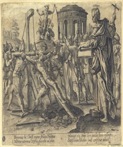 scena di crocifissione con San Filippo 