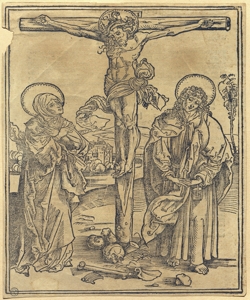 crocifissione di Cristo con la Madonna e San Giovanni Evangelista 