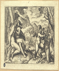 Pan e Cupido con due amanti Carracci, Agostino