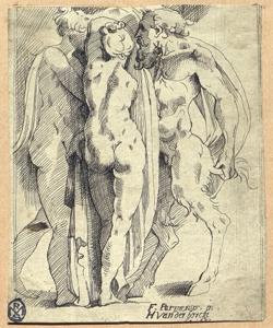 satiro con due figure femminili Borcht, Hendrik van der il Giovane