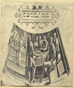 Lia partorisce e matrimonio tra Giacobbe e Lia Cock, Hieronymus