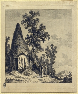 paesaggio con abitazione e pastori Hackert, Jacob Philipp