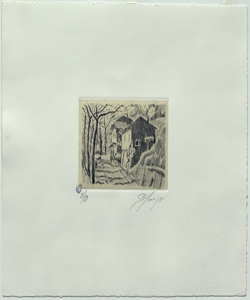 paesaggio con abitazioni e alberi Margheri, Raffaello