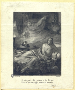Agamennone indotto nel sonno da Giove a combattere Achille Viviani, Giuseppe