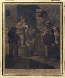 banditore che legge Schenk, Pieter