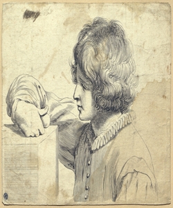 ritratto di ragazzo di profilo Curti, Francesco